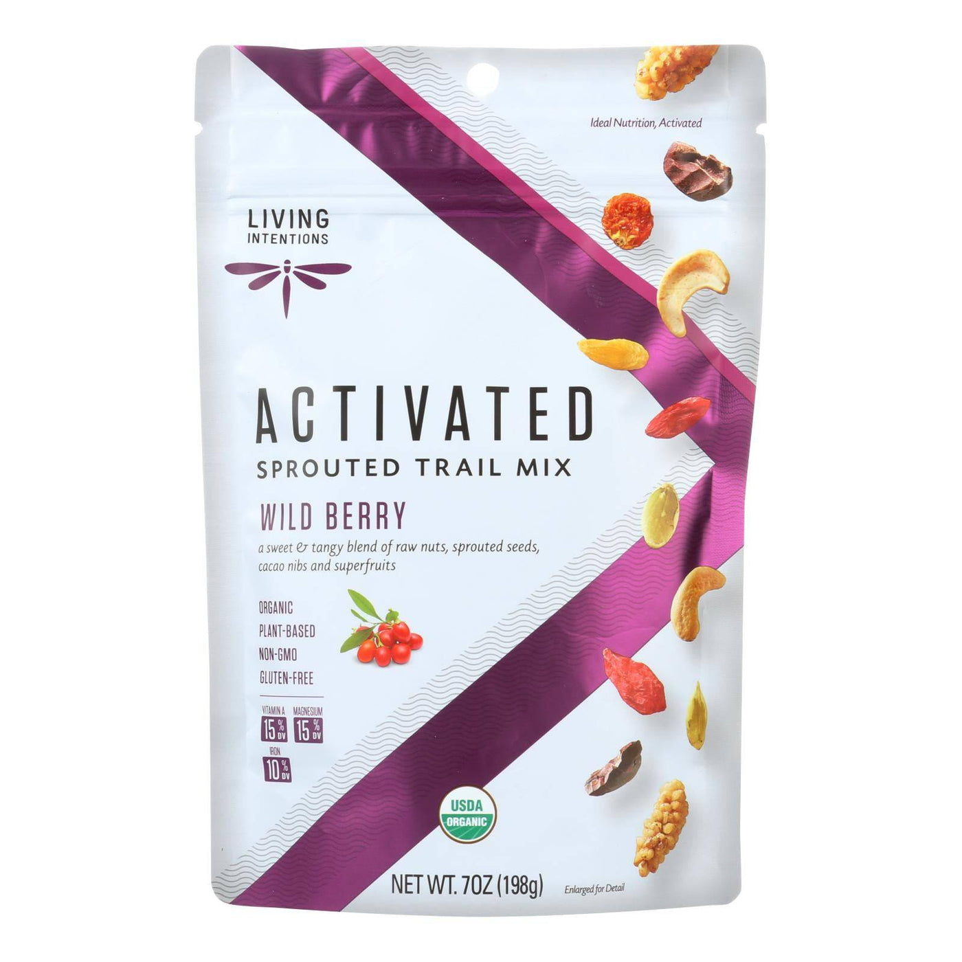 Buy Living Intentions Organic Sprouted Trail Mix - Wild Berry - Case Of 6 - 7 Oz.  at OnlyNaturals.us