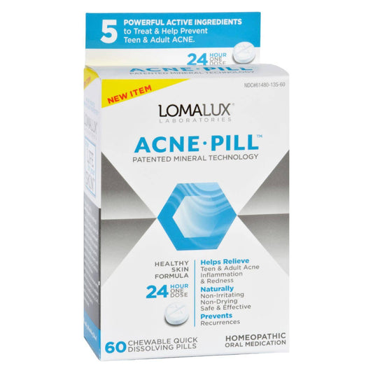 Loma Lux Laboratories Acne Pill - Chewable - Quick Dissolving - 60 Count | OnlyNaturals.us