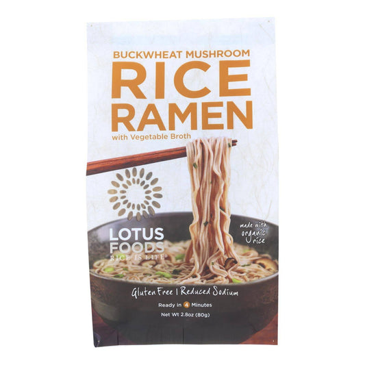 Buy Lotus Foods Buckwheat Mushroom Brown Rice Ramen With Vegetable Soup - Case Of 10 - 2.8 Oz.  at OnlyNaturals.us