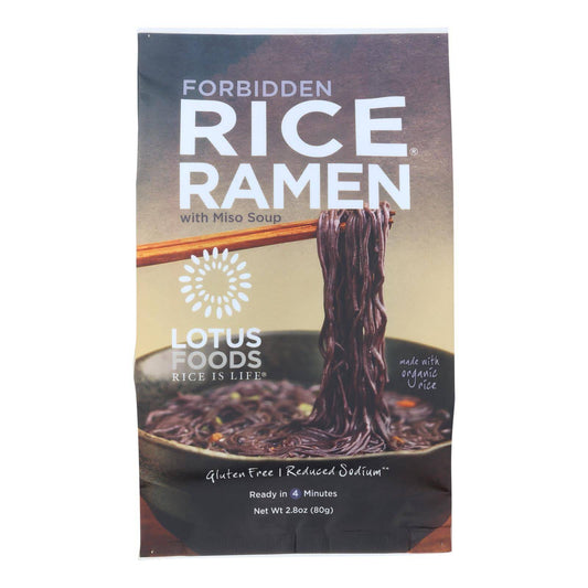 Lotus Foods Ramen - Organic - Forbidden Rice - With Miso Soup - 2.8 Oz - Case Of 10 | OnlyNaturals.us