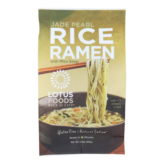 Lotus Foods Ramen - Organic - Jade Pearl Rice - With Miso Soup - 2.8 Oz - Case Of 10 | OnlyNaturals.us