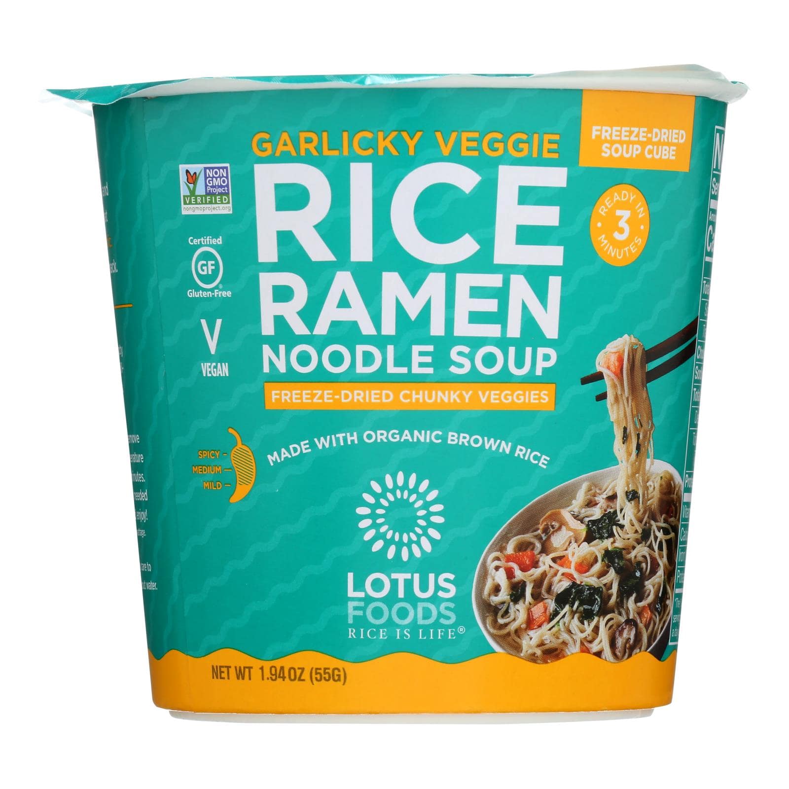 Lotus Foods - Ramen Garlic Vegetable Brown Rice - Case Of 6-1.94 Oz | OnlyNaturals.us