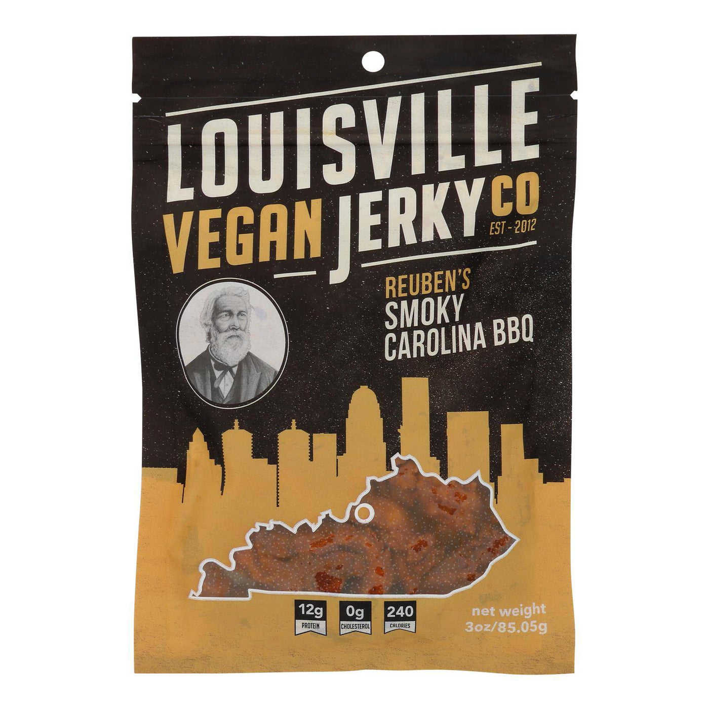 Louisville Vegan Jerky Jerky - Vegan - Carolina Bbq - Case Of 10 - 3 Oz | OnlyNaturals.us