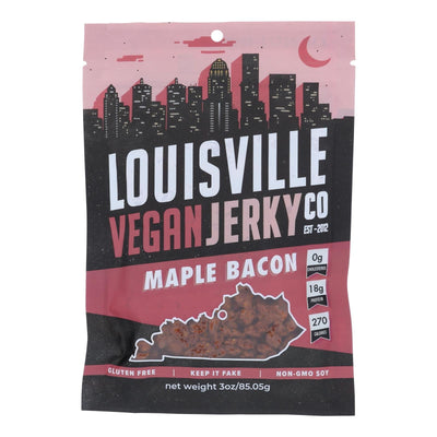Louisville Vegan Jerky Jerky - Vegan - Maple Bacon - Case Of 10 - 3 Oz | OnlyNaturals.us