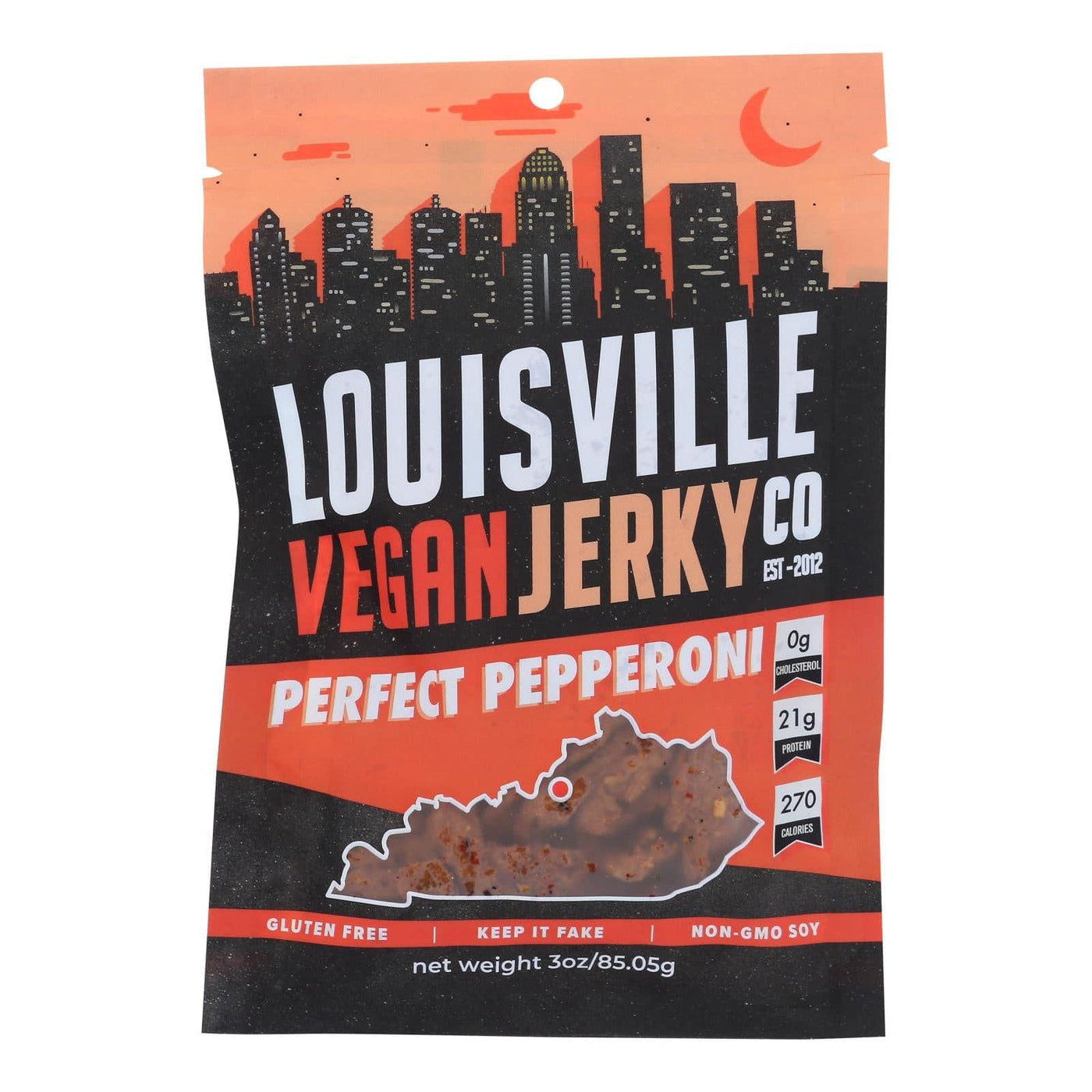 Louisville Vegan Jerky - Jerky Vegan Pepperoni - Case Of 10 - 3 Oz | OnlyNaturals.us