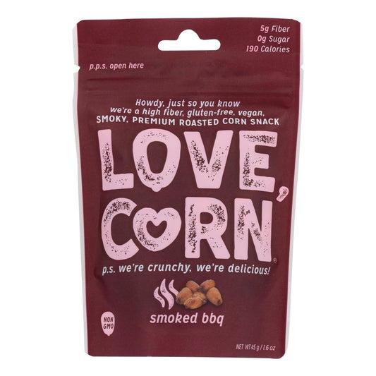 Love Corn - Roasted Corn Bbq - Case Of 10 - 1.6 Oz | OnlyNaturals.us