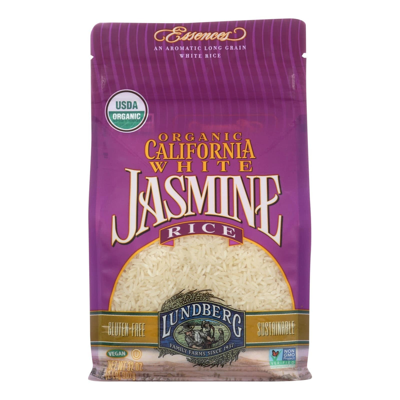Buy Lundberg Family Farms Organic California White Jasmine Rice - Case Of 6 - 2 Lb.  at OnlyNaturals.us