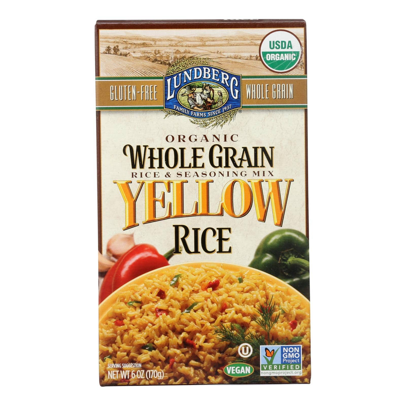 Buy Lundberg Family Farms Organic Whole Grain Yellow Rice - Case Of 6 - 6 Oz.  at OnlyNaturals.us