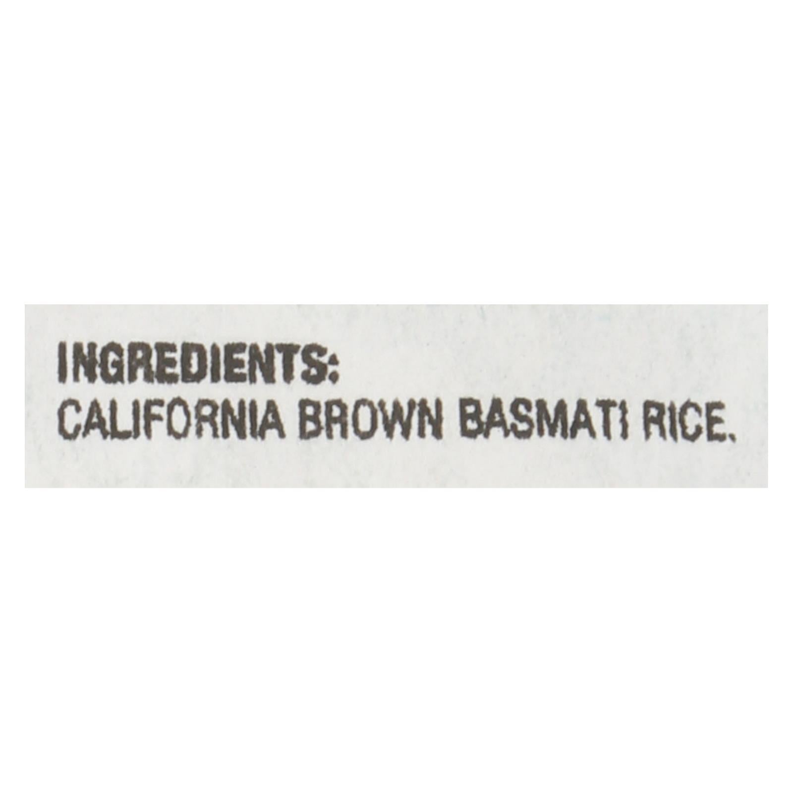 Lundberg Family Farms Brown Basmati Rice - Case Of 25 Lbs | OnlyNaturals.us