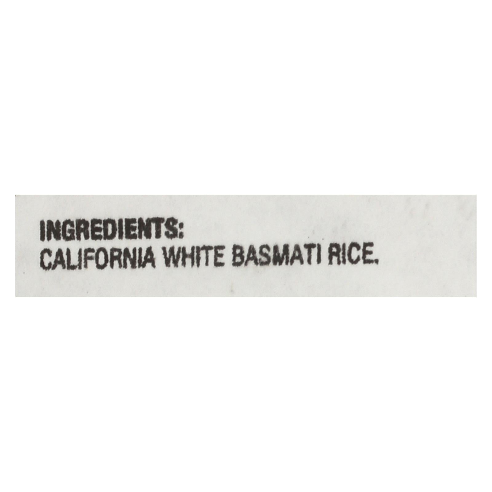 Lundberg Family Farms California White Basmati Rice - Case Of 25 Lbs | OnlyNaturals.us