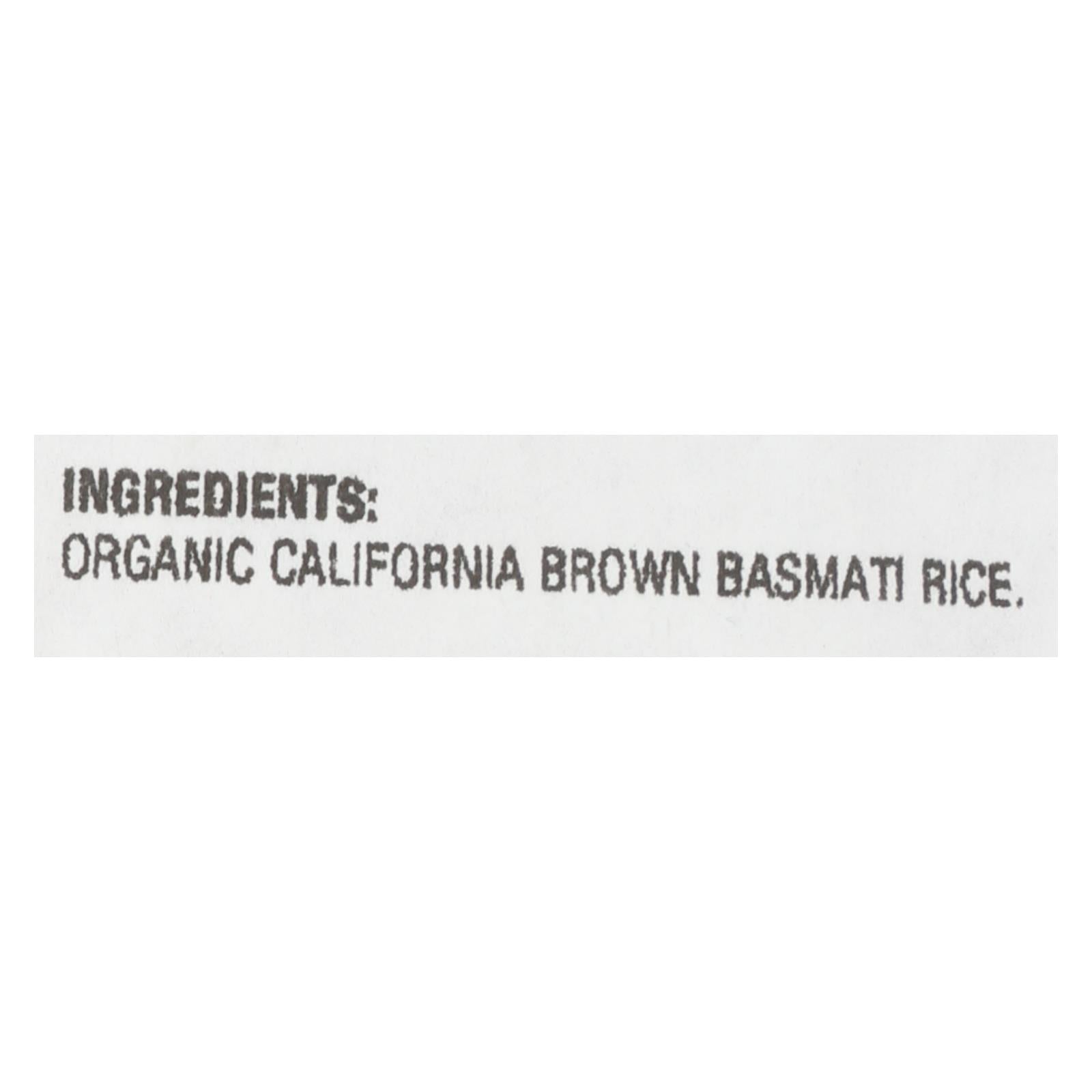 Buy Lundberg Family Farms Organic Rice - Brown Basmati - Case Of 25 Lbs  at OnlyNaturals.us