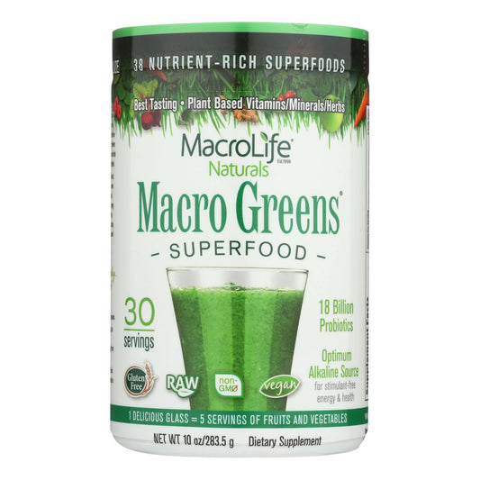 Buy Macrolife Naturals Macro Greens - 10 Oz  at OnlyNaturals.us