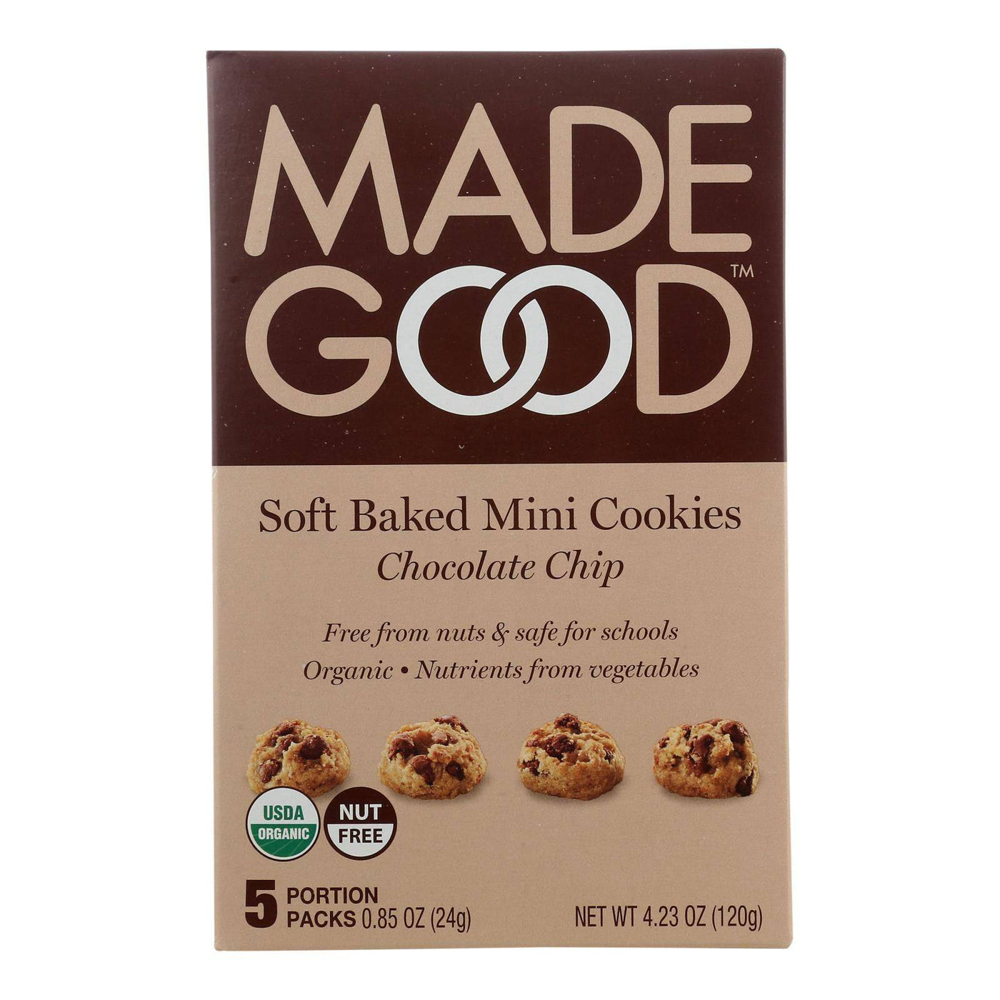 Made Good - Cookies - Soft Chocolate Chip - Case Of 6 - 4.25 Oz. | OnlyNaturals.us