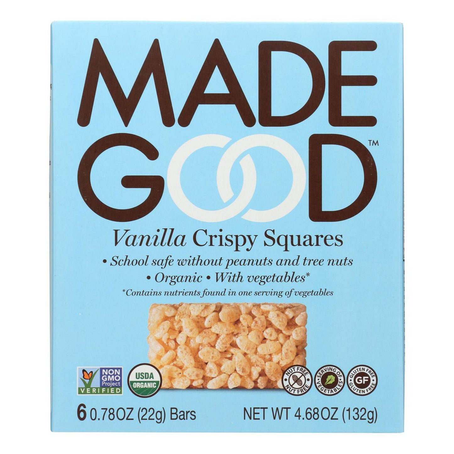 Buy Made Good Crispy Squares - Vanilla - Case Of 6 - 4.68 Oz.  at OnlyNaturals.us