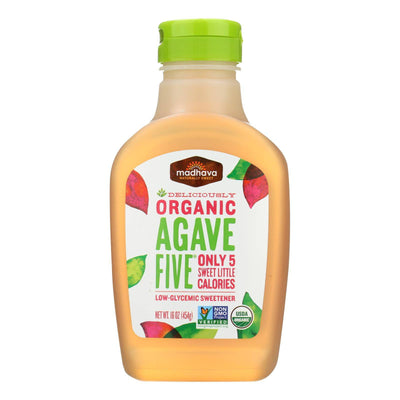 Buy Madhava Honey Organic Agave Five Nectar - Case Of 6 - 16 Oz.  at OnlyNaturals.us