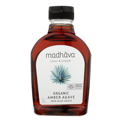 Madhava Honey Organic Agave Nectar - Amber - Case Of 6 - 23.5 Oz. | OnlyNaturals.us