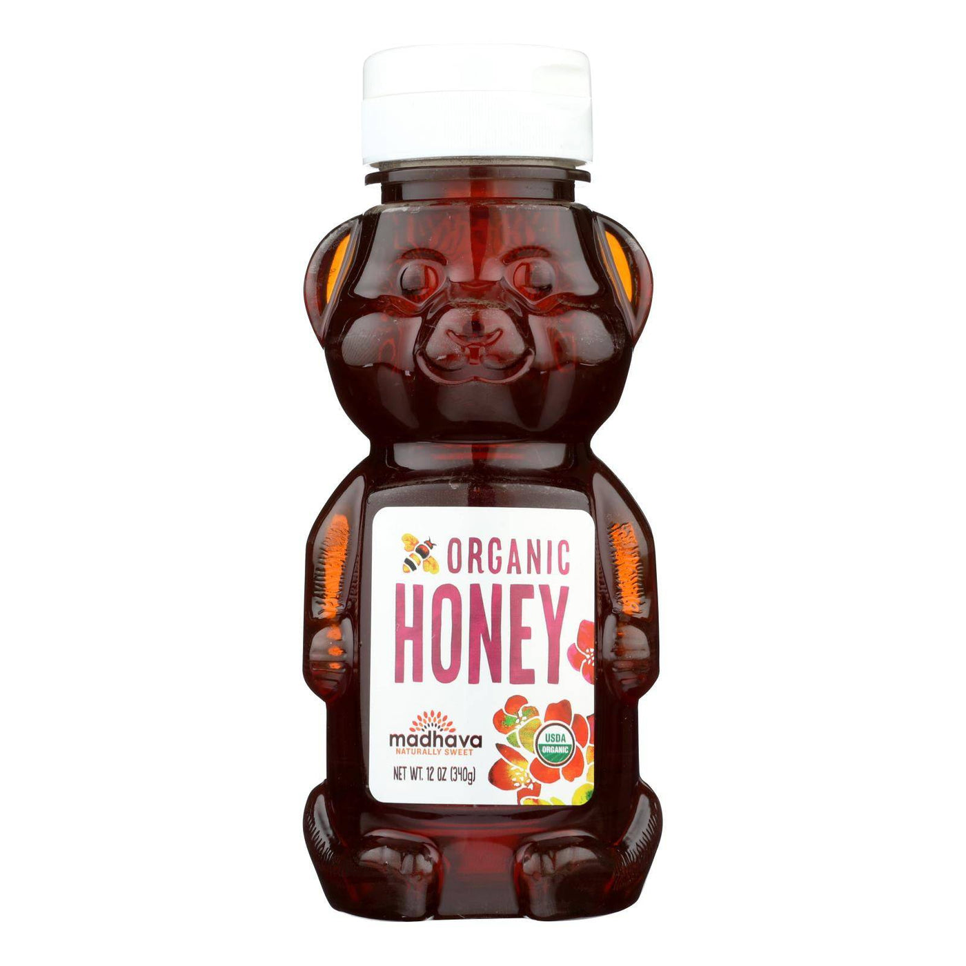 Buy Madhava Honey Organic Honey Bear - Case Of 6 - 12 Oz.  at OnlyNaturals.us