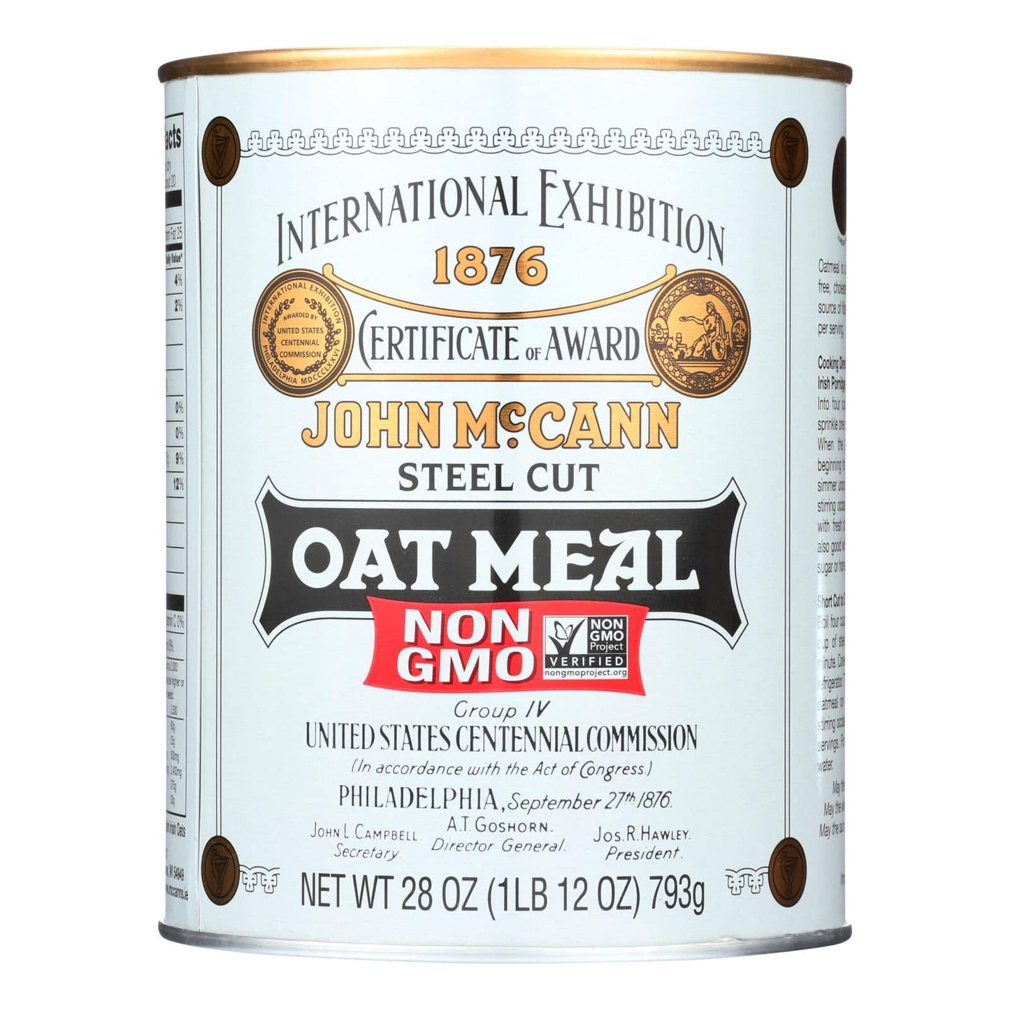 Mccann's Irish Oatmeal Irish Oatmeal Tin - Case Of 12 - 28 Oz. | OnlyNaturals.us