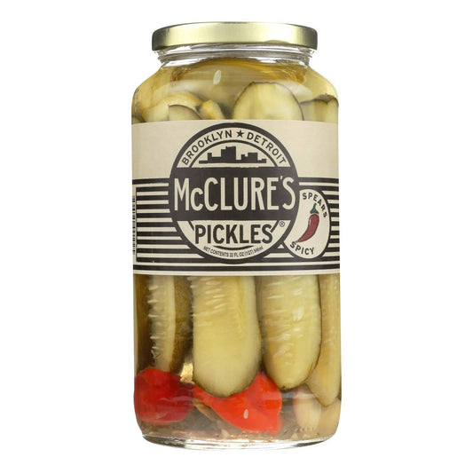 Mcclure's Pickles Spicy Spears - Case Of 6 - 32 Oz. | OnlyNaturals.us