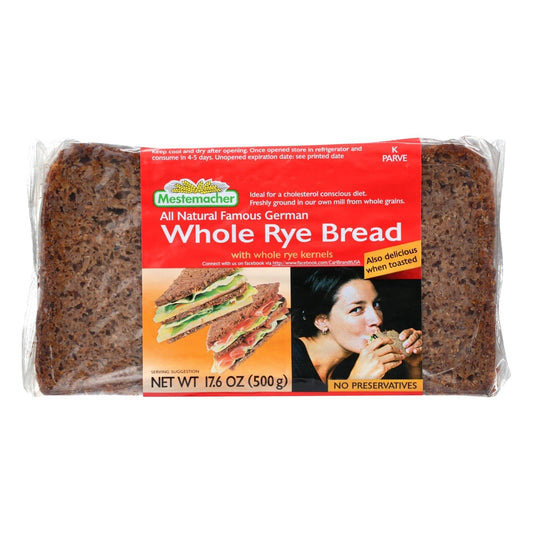 Mestemacher Bread Bread - Rye - Whole - 17.6 Oz - Case Of 12 | OnlyNaturals.us