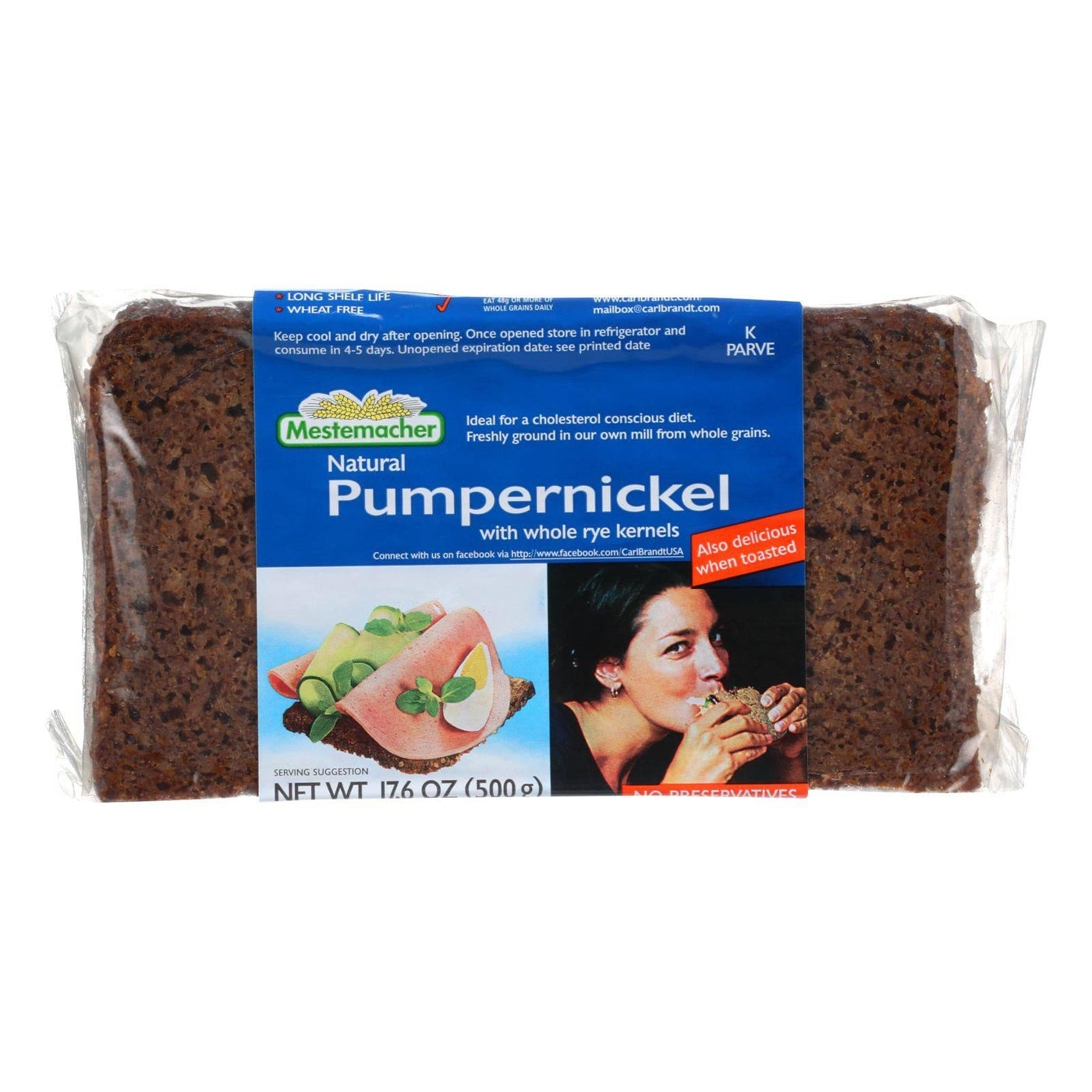 Mestemacher Bread Bread - Westphalian Classic - Pumpernickel - 17.6 Oz - Case Of 12 | OnlyNaturals.us