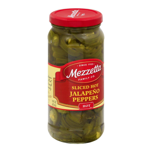 Buy Mezzetta Hot Jalapeno Peppers - Sliced - Case Of 6 - 16 Oz.  at OnlyNaturals.us