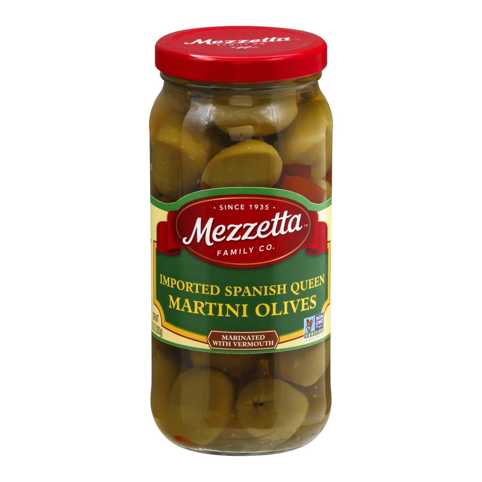 Mezzetta Imported Spanish Queen Martini Olives In Dry Vermouth - Case Of 6 - 10 Oz. | OnlyNaturals.us