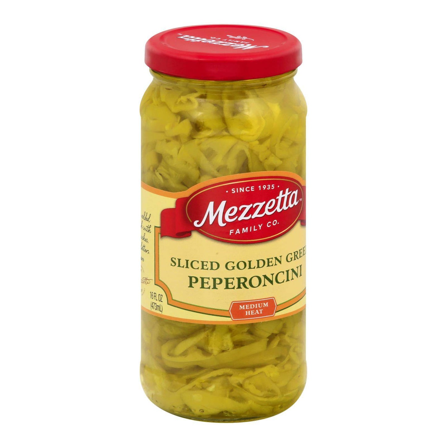 Mezzetta Deli Sliced Golden Greek Pepperoncini - Case Of 6 - 16 Fl Oz. | OnlyNaturals.us