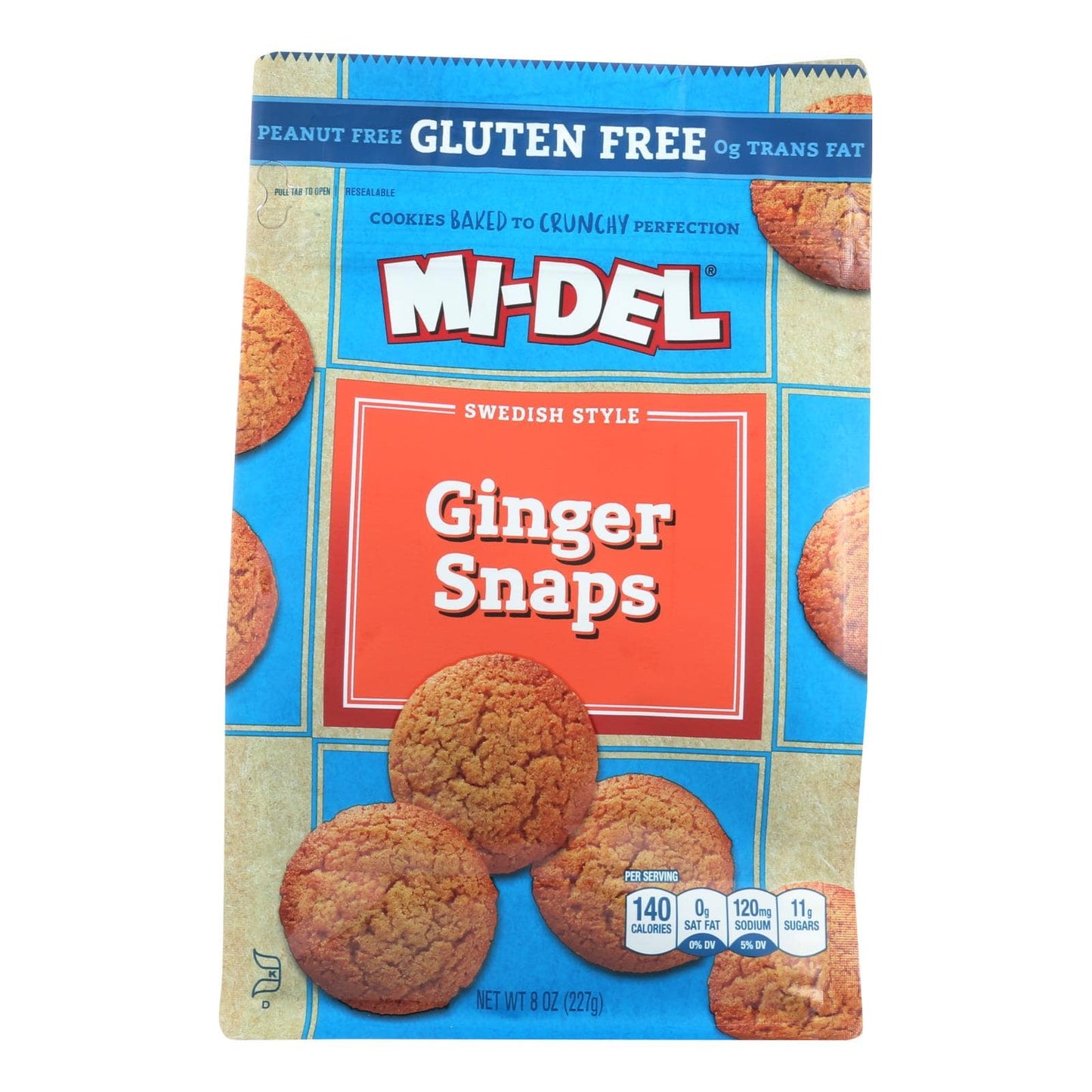 Midel Cookies - Ginger Snaps - Case Of 8 - 8 Oz | OnlyNaturals.us