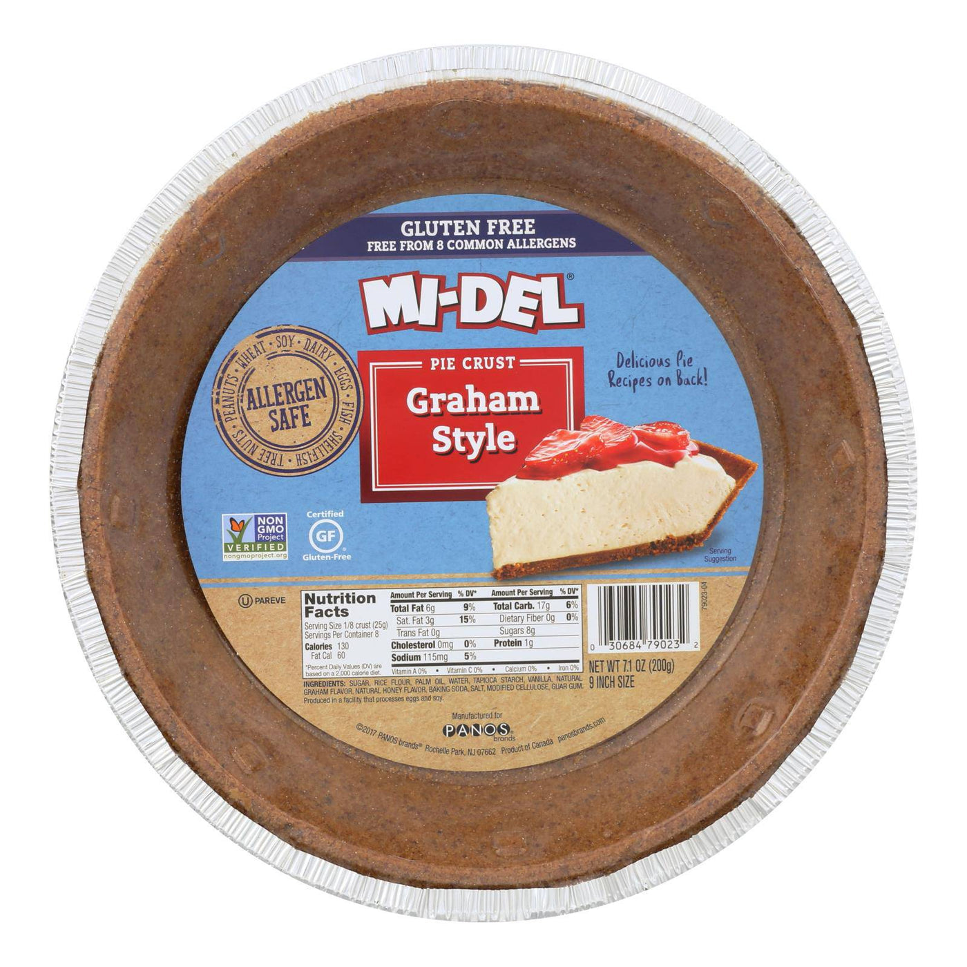 Buy Midel Gluten Free Graham Style Pie Crust - Case Of 12 - 7.1 Oz.  at OnlyNaturals.us