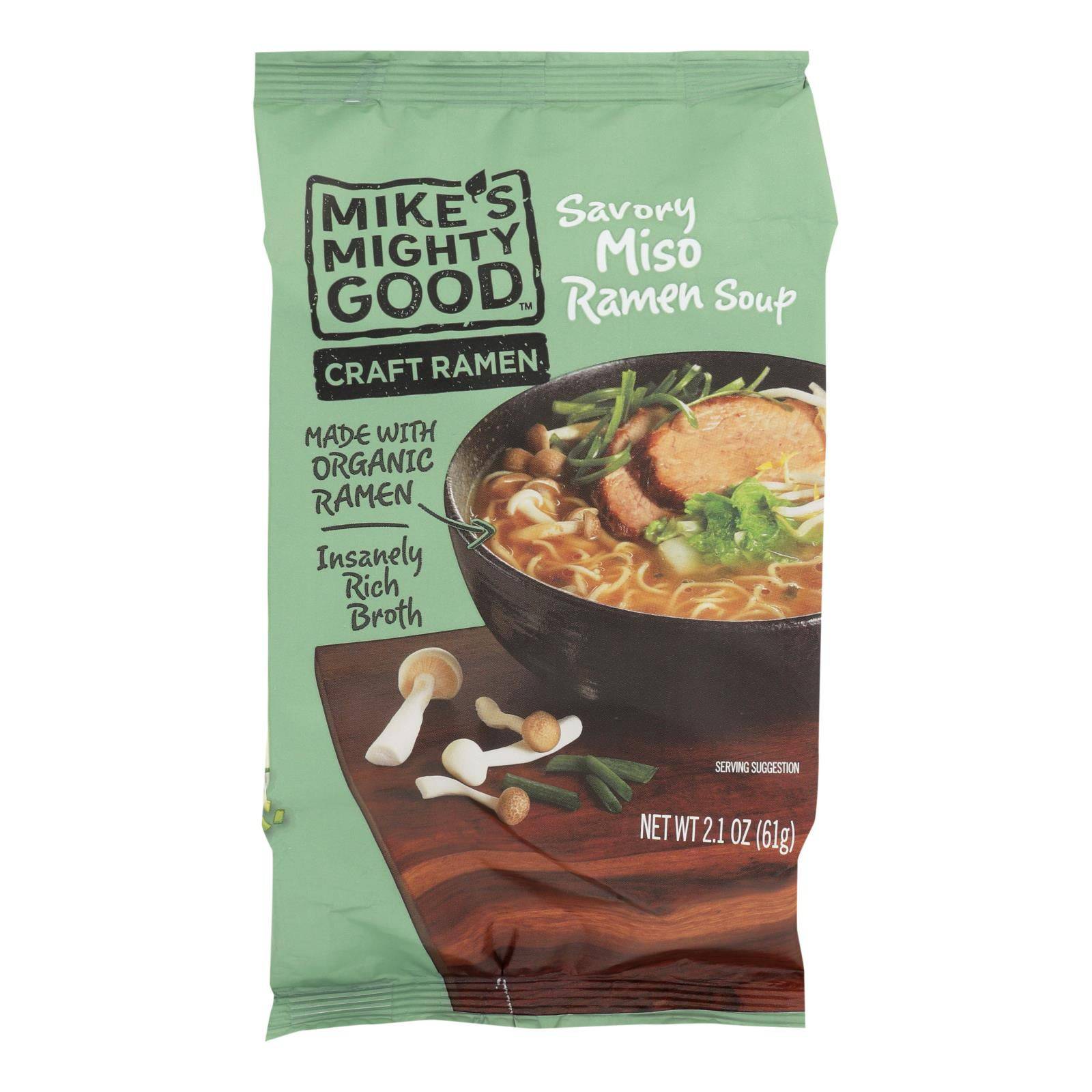 Mike's Mighty Good Savory Miso Ramen Soup - Case Of 7 - 2.1 Oz | OnlyNaturals.us