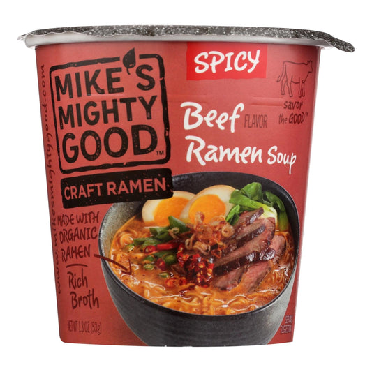Mike's Mighty Good Spicy Beef Ramen Soup - Case Of 6 - 1.8 Oz | OnlyNaturals.us