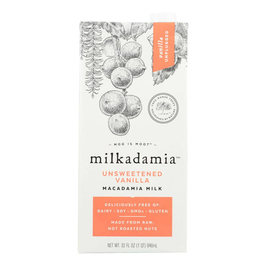 Buy Milkadamia Macadamia Milk With Unsweetened Vanilla  - Case Of 6 - 32 Fz  at OnlyNaturals.us
