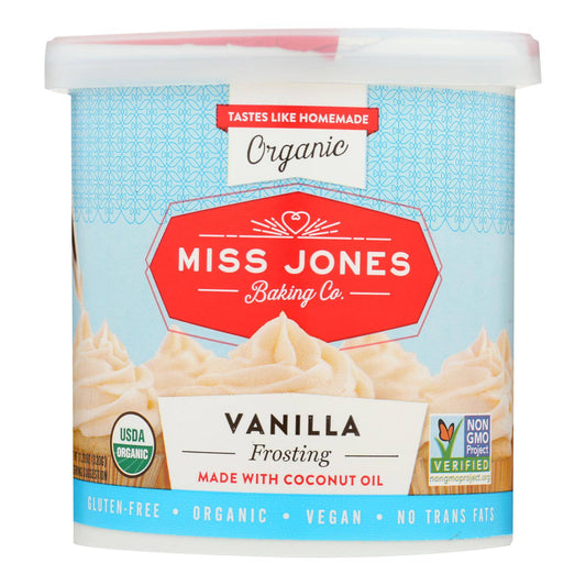 Miss Jones Baking Organic Frosting - Vanilla Buttercream - Case Of 6 - 320 Gram | OnlyNaturals.us