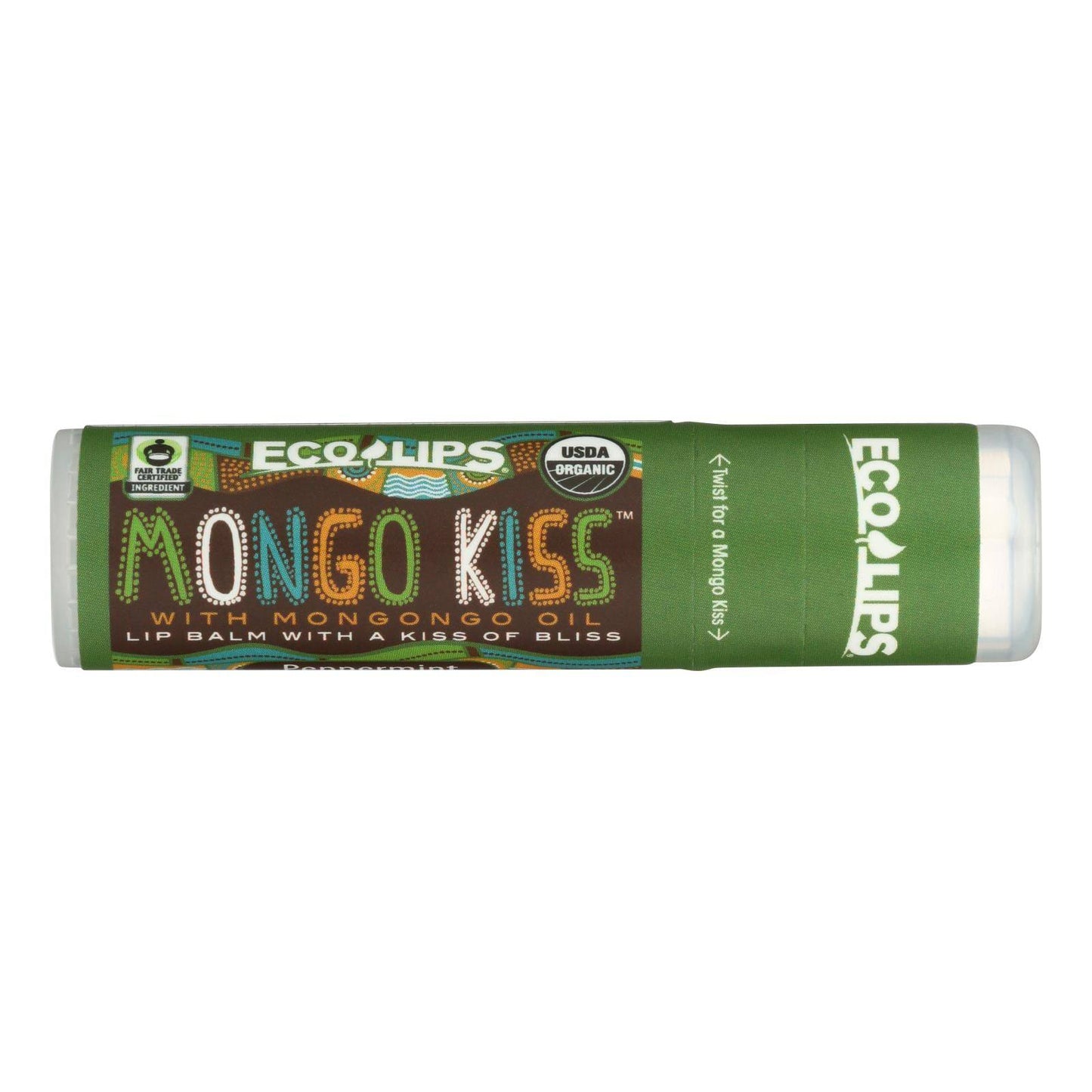 Mongo Kiss Display Center - Lip Balm - Organic - Eco Lips - Peppermint - .25 Oz - Case Of 15 | OnlyNaturals.us