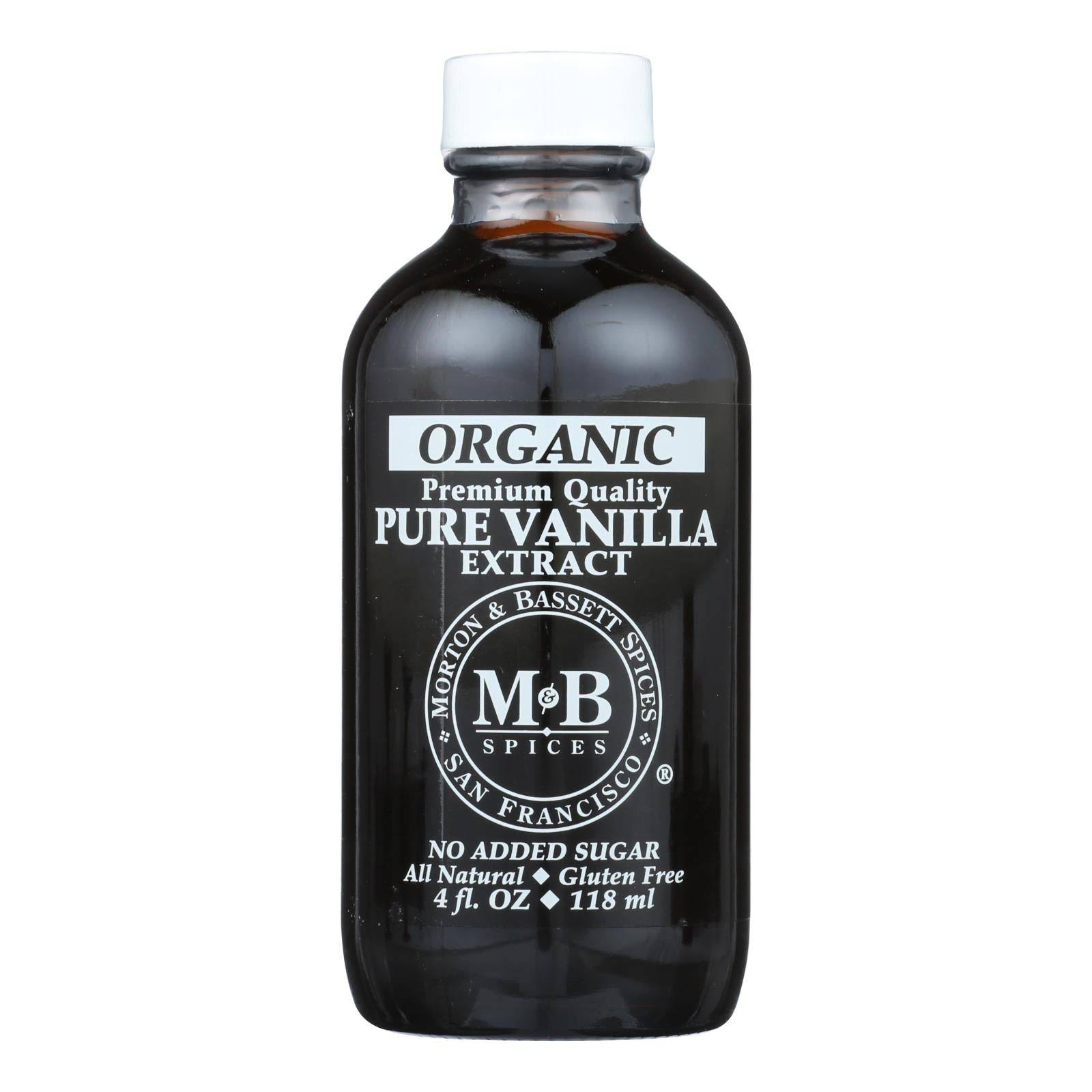 M&b Spices Organic Pure Vanilla Extract  - Case Of 3 - 4 Oz | OnlyNaturals.us