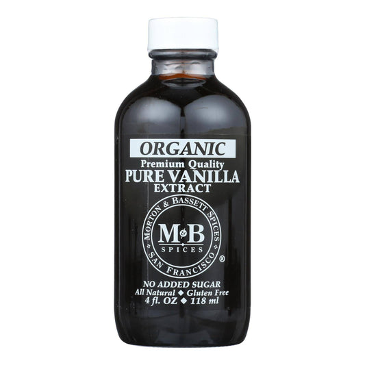 M&b Spices Organic Pure Vanilla Extract  - Case Of 3 - 4 Oz | OnlyNaturals.us