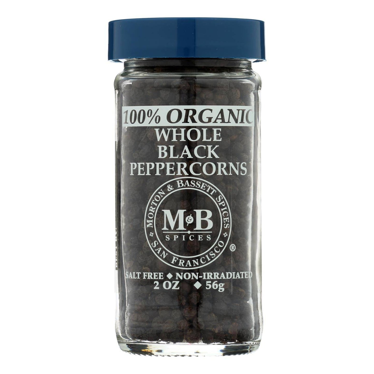 Morton And Bassett Whole Black Pepper - Black Paper - Case Of 3 - 2 Oz. | OnlyNaturals.us