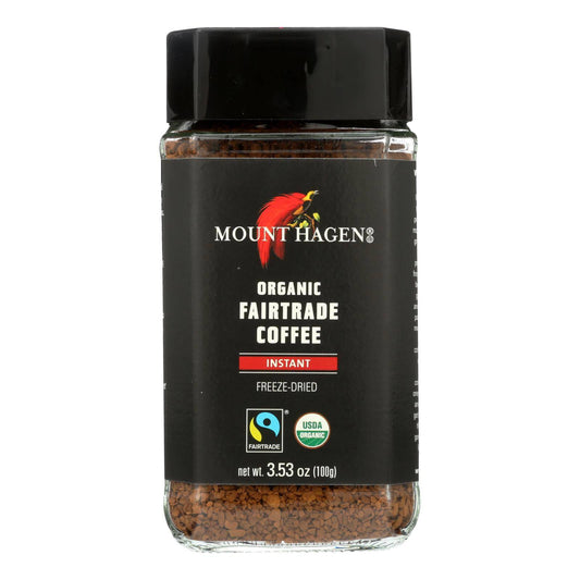 Mount Hagen Instant Organic Fairtrade Coffee  - Case Of 6 - 3.53 Oz | OnlyNaturals.us