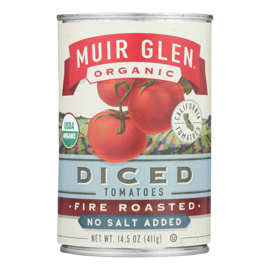 Buy Muir Glen Diced Fire Roasted Tomato No Salt - Tomato - Case Of 12 - 14.5 Oz.  at OnlyNaturals.us