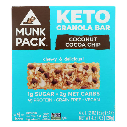 Munk Pack - Green Bar Coconut Coco Chips Kto - Case Of 6 - 4-1.12oz | OnlyNaturals.us
