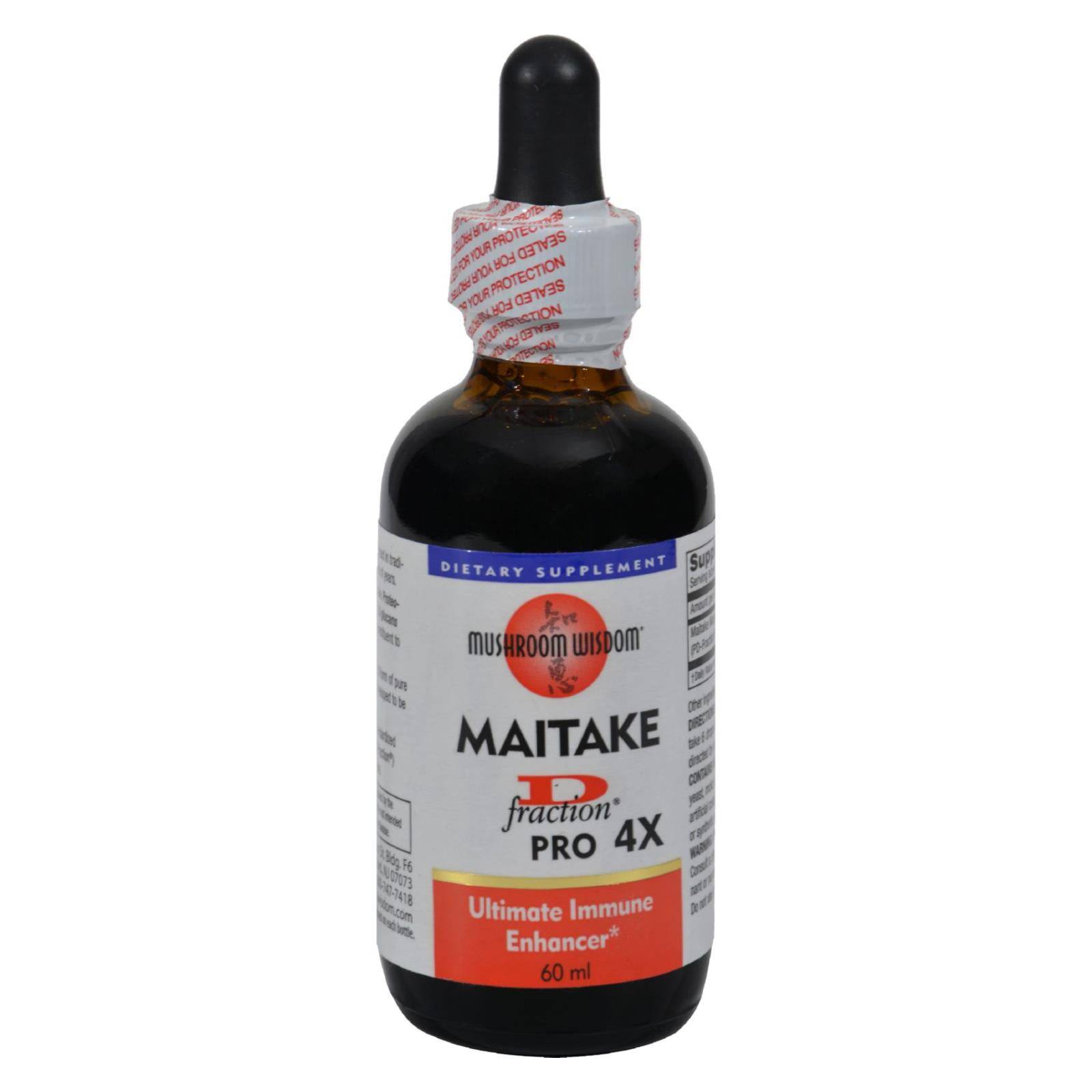 Buy Mushroom Wisdom Maitake D-fraction Pro 4x - 60 Ml  at OnlyNaturals.us