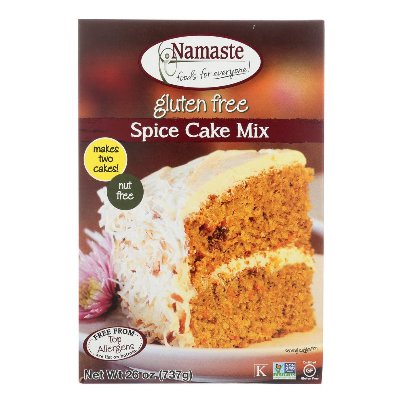Namaste Foods Spice Carrot Cake - Mix - Case Of 6 - 26 Oz. | OnlyNaturals.us