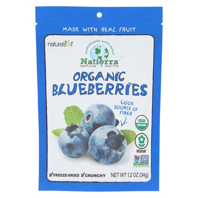 Natierra Fruit - Organic - Freeze Dried - Blueberries - 1.2 Oz - Case Of 12 | OnlyNaturals.us
