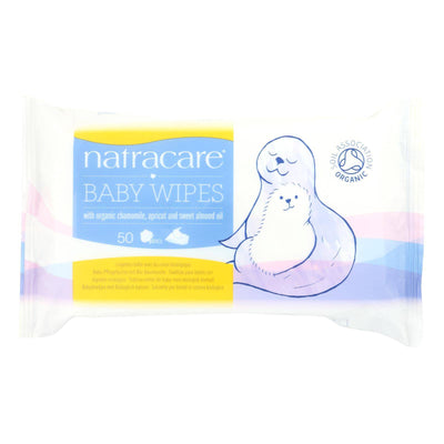 Natracare Organic Cotton Baby Wipes - 50 Pack | OnlyNaturals.us
