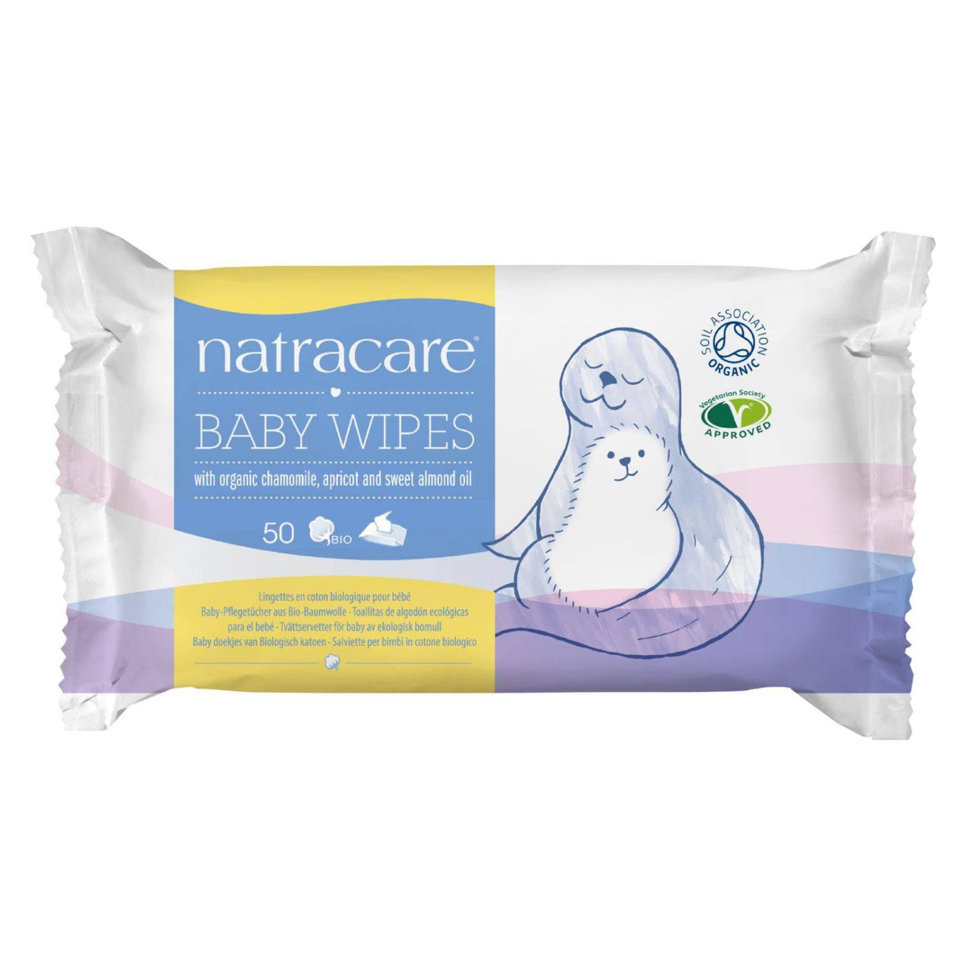 Natracare Organic Cotton Baby Wipes - 50 Pack | OnlyNaturals.us