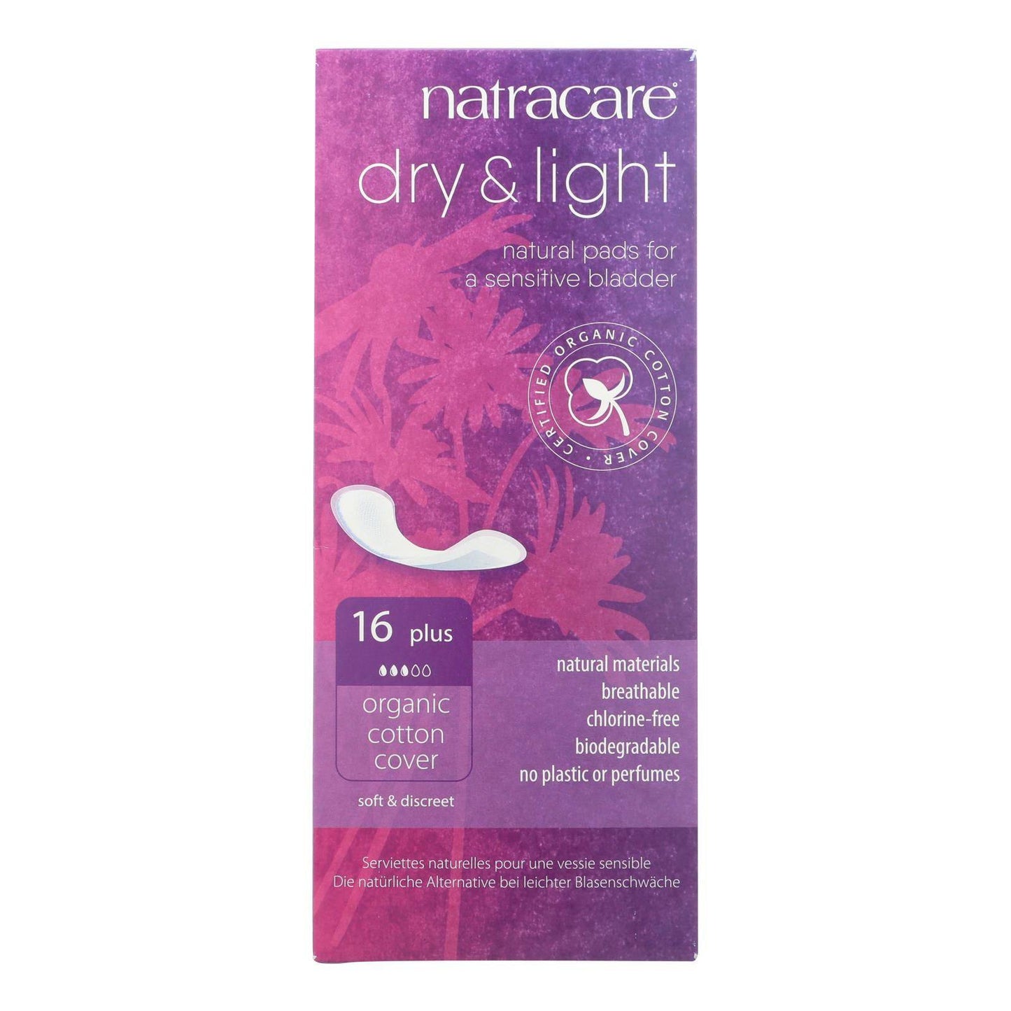 Natracare - Pads Dry&light Plus - 1 Each - 16 Ct | OnlyNaturals.us