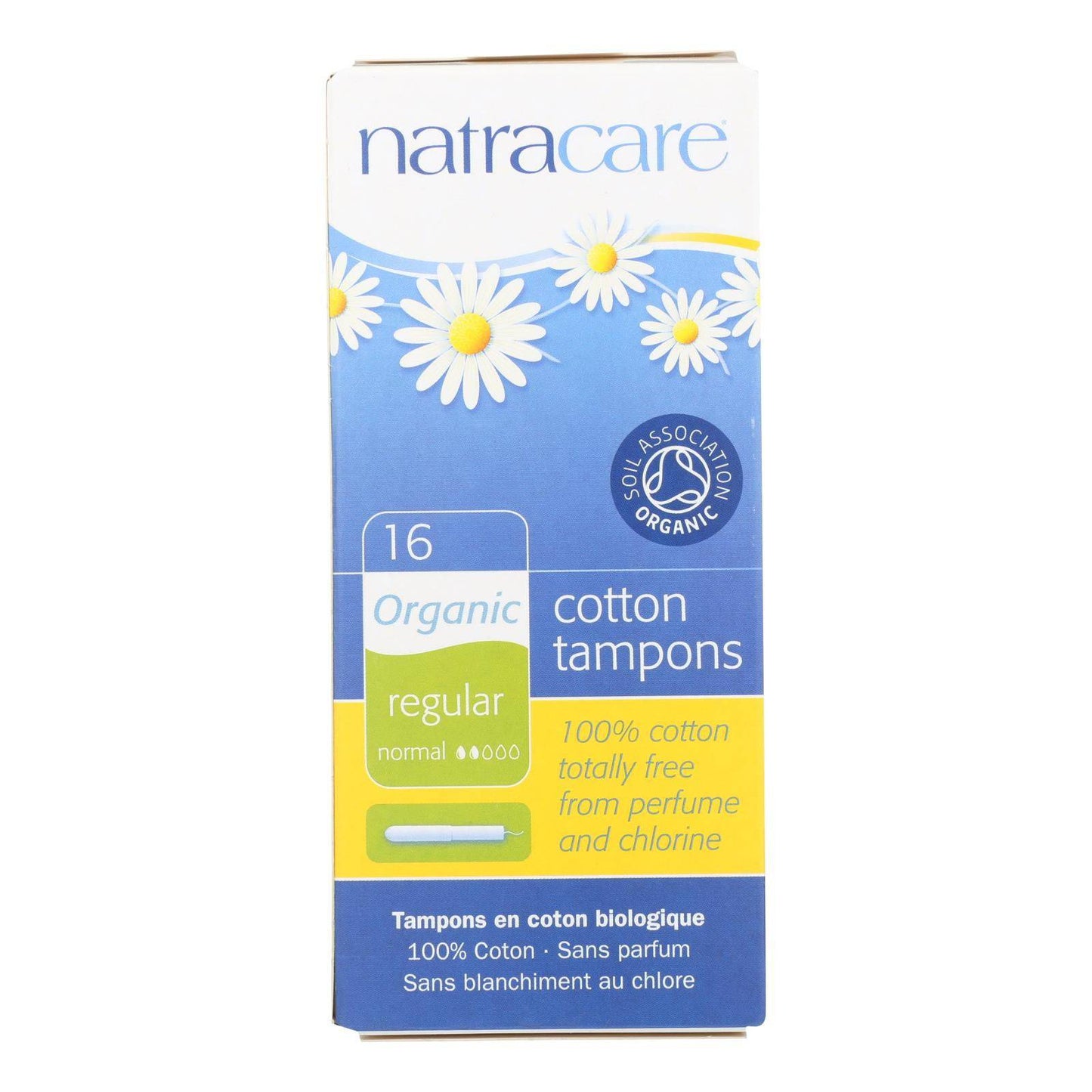 Natracare 100% Organic Cotton Tampons Regular W- Applicator - 16 Tampons | OnlyNaturals.us