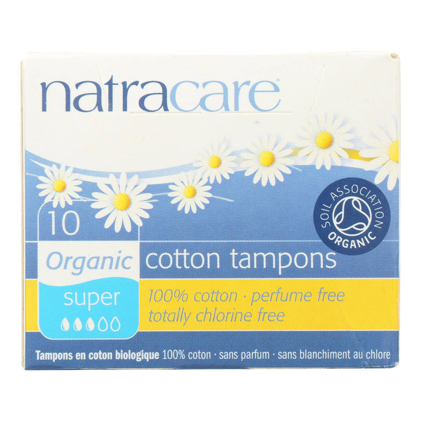 Natracare 100% Organic Cotton Tampons - Super - 10 Pack | OnlyNaturals.us