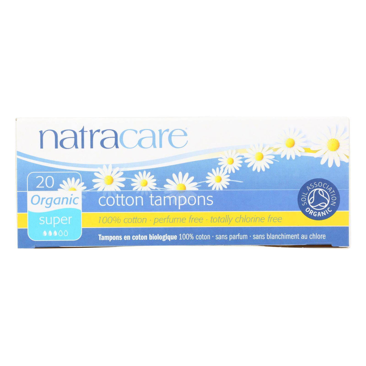 Natracare 100% Organic Cotton Tampons Super - 20 Tampons | OnlyNaturals.us